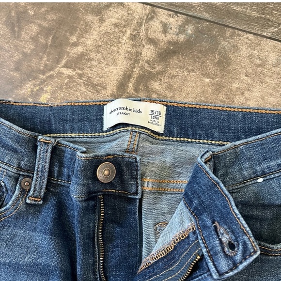 Abercrombie kids straight jeans size 15/16 long - Picture 3 of 6
